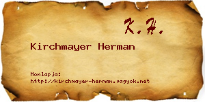 Kirchmayer Herman névjegykártya